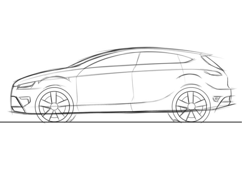 Learn How to Draw a Porsche Car Side View Sports Cars Step by Step   Drawing Tutorials